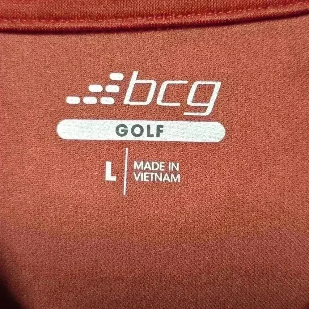 BCG Golf Polo Shirt Mens Burnt Orange Polyester Casual Work Short Sleeve Size L - Picture 3 of 3